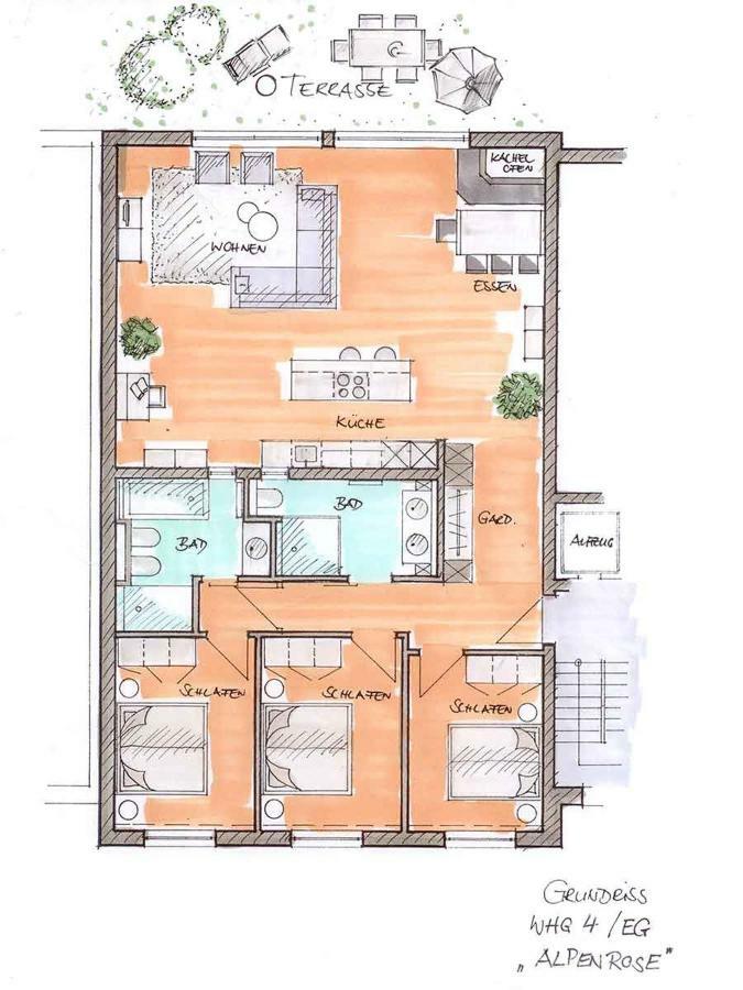 Chalet Alpenrose 134Qm Am Golfplatz Oberstaufen Bagian luar foto